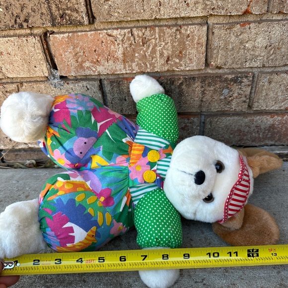 TB Trading Dog 12" Plush Stuffed Animal Puff Overalls  and Hat Vintage - Picture 7 of 7